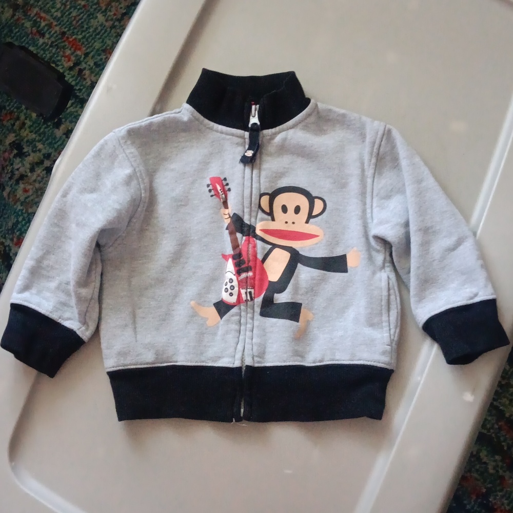 Paul Frank logo zip-up knit jacket